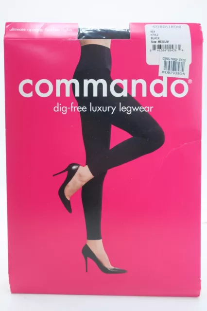 Commando Black Ultimate Opaque Footless Tights Size Medium