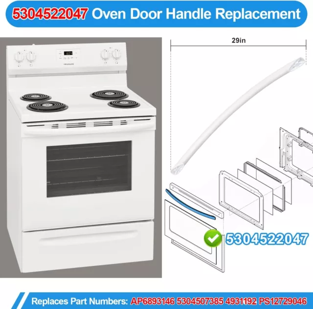 5304522047 Electric Oven Door Handle Fit Frigidaire Kenmore Electrolux AP6893146 2
