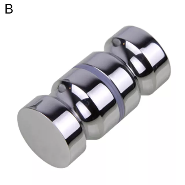 Stainless Steel Back-to-Back Glass Door Knob Puller Push Bathroom Shower Handle