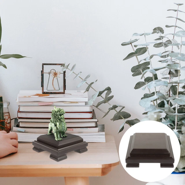 Statua Di Guanyin In Occhio Di Tigre Con Piedistallo In Legno - Statue Di Buddha E Divinità - Foto 2