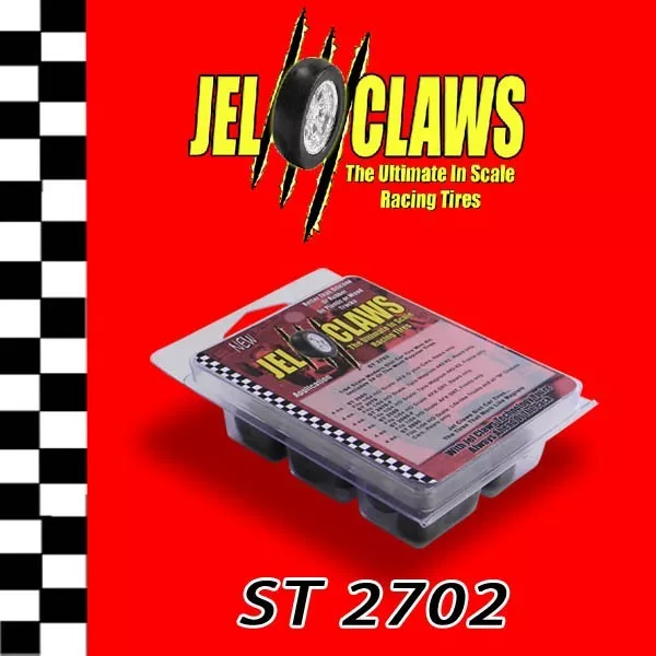 1/64 HO Scale AFX Slot Car Tires Jel Claws 24pk Fits G Chassis Tyco, Tomy