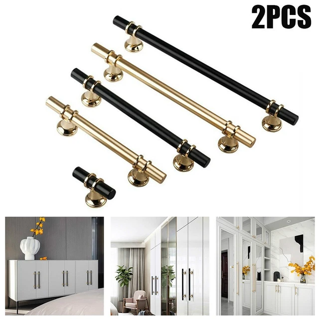 Américain Moderne Placard Tirer Noir/Doré non-Fade Inoxydable avec Vis