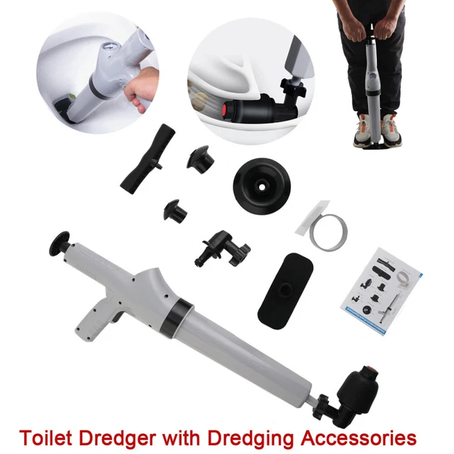 TOILET PLUNGER AIR Drain Blaster HighPressure Compressed Pump Sink