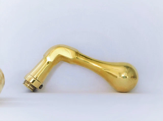 Carré 7mm,Vintage, Poignée Béquille de Porte Laiton Massif, Style Empire,Handle