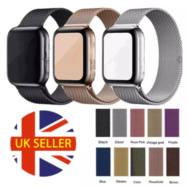 For Apple Watch Strap Milanese Loop Series 4 5 6 7 8 9 45MM 44MM 42 41 40 38MM