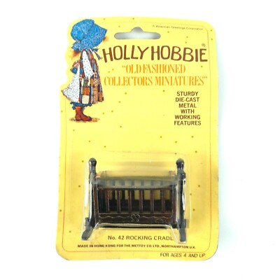 Holly Hobbie Old Fashioned Collectors Miniature Die Cast  Rocking Cradle No42