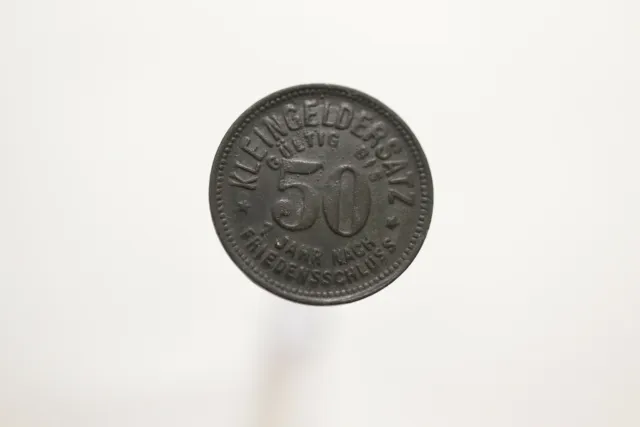 Germany War Money Token 50 Pfennig 1918 Gössnitz Zinc B19 #T2241
