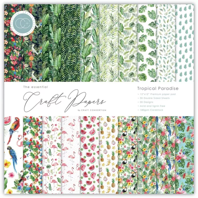 Craft Consortium Double-Sided Paper Pad 12X12 30/Pkg Tropical Paradise