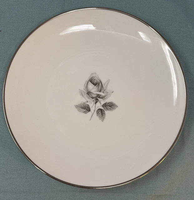 1950 German Bavaria Remembrance Platinum Trim Saladmaster Estate Porzellan 8inch