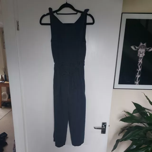 Gorgeous NEXT dark denim girls jumpsuit with belt Age 11 Vgc