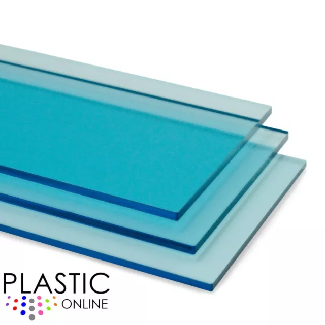 Light Blue Tint Perspex Acrylic Sheet Colour Plastic Panel Material Cut to Size