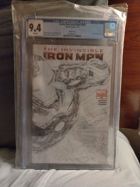 The Invincible Iron Man #500. Vol. #1. CGC 9.4. Variant Sketch Edition. "VERY...