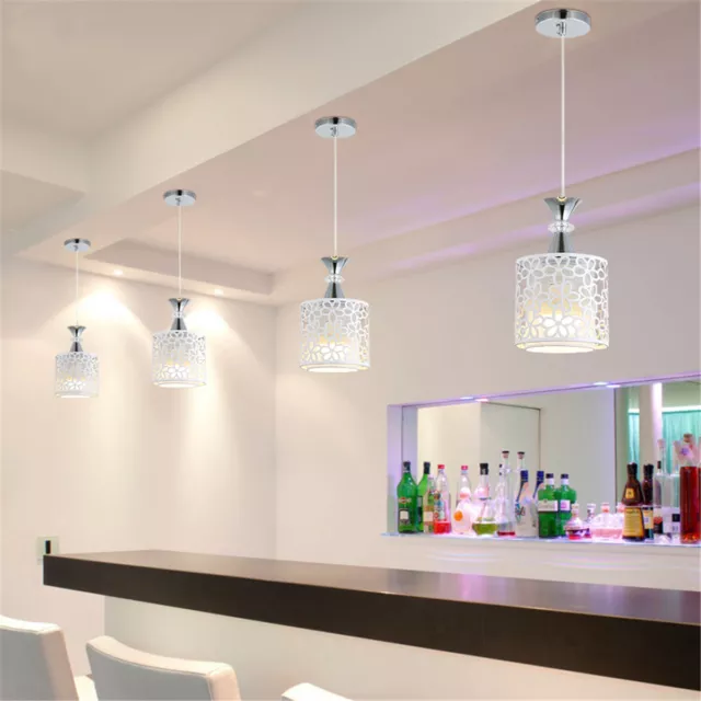 Modern Crystal Pendant Light Iron Ceiling Lamp Chandelier Dining Room Home Decor