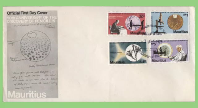 Mauritius 1978 Discovery of Penicillin set First Day Cover