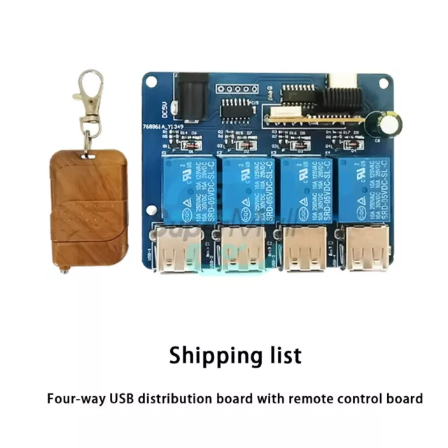 5V USB Distribution Board HUB 4-Way Power Expansion Module 433 Remote Control