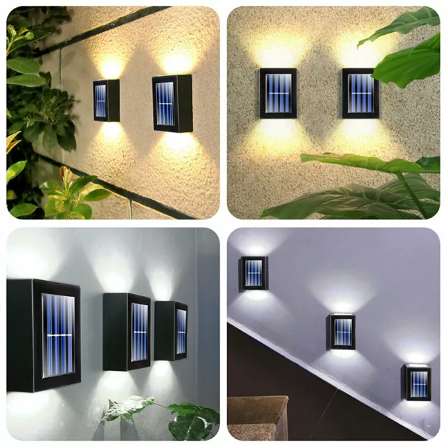 6X Super Bright Solar Powered Door Fence Wall Lights Led Lighting Outdoor Garden