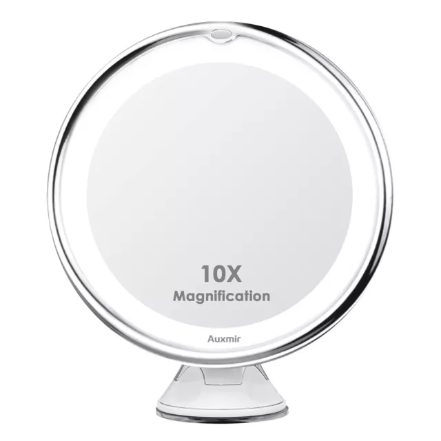 10X Magnifying Mirror With LED Lights MakeUp Shaving Illuminated Cosmetic mirror