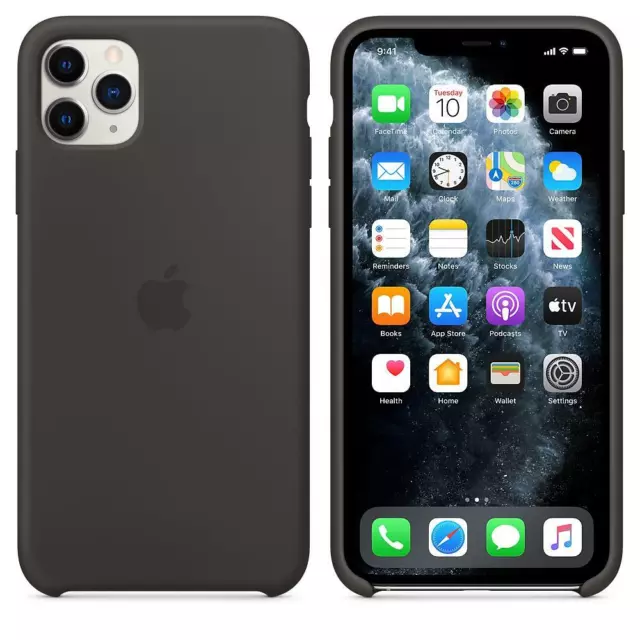 Genuine Apple Silicone Case for iPhone 11 Pro Max - Black - New