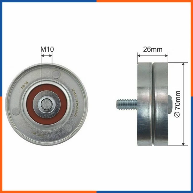 Galet tendeur de courroie d'accessoire pour CHRYSLER | 4861633AA, FI14460, 20669