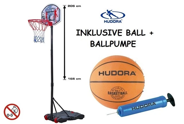 Hudora Basketballständer Basketballkorb ALL STARS inkl. Basketball + Pumpe