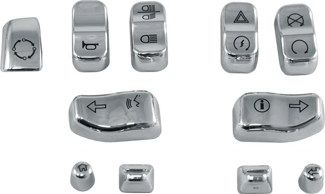 HARDDRIVE 2014 Harley-Davidson FXDC Dyna Super Glide Custom SWITCH CAPS CHROME 1