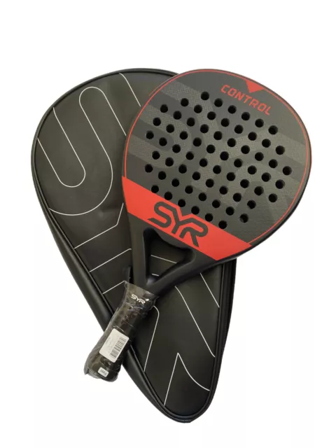 Brand New! SYR CONTROL - Carbon Fibre Padel Tennis Racket - Red - RRP £179