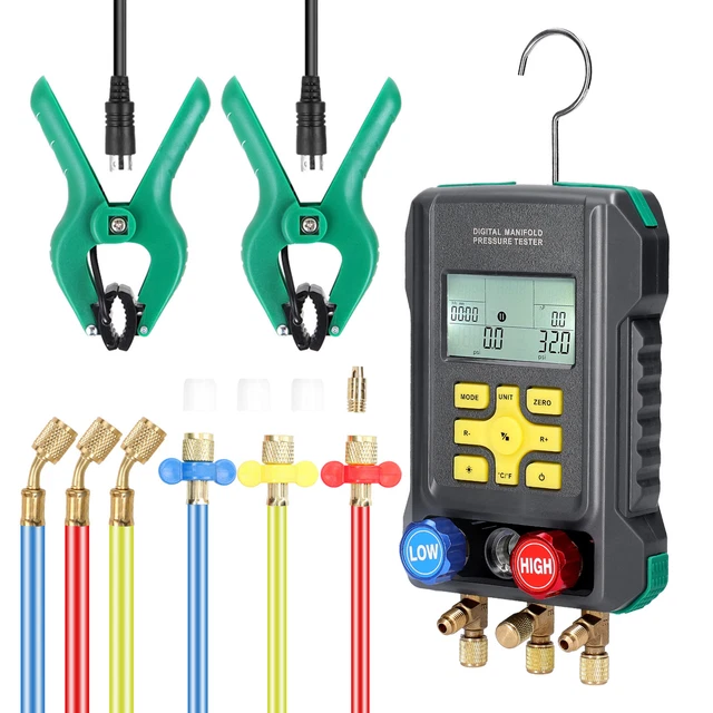 Pressure Gauge Refrigeration Digital  Pressure Manifold Tester Meter N2G5