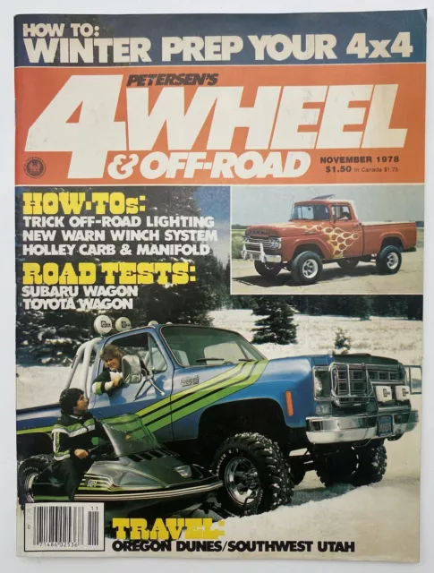 VTG Petersen's 4 Wheel & Off-Road Magazine November 1978 Winter Prep 4x4
