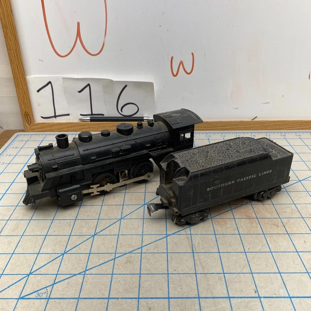 Vintage Marx O 490 Train Steam Locomotive Engine Tested Southern Pacific Lines