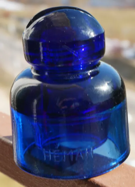 Cobalt Blue Glass Insulator CD 569.2 made in USSR Belarus Soviet Russian