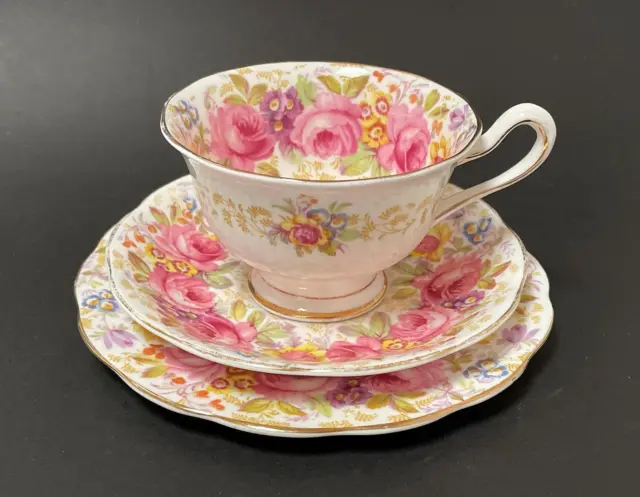 Royal Albert Serena Trio English Bone China Cup Saucer Plate Avon Shape Rd839329