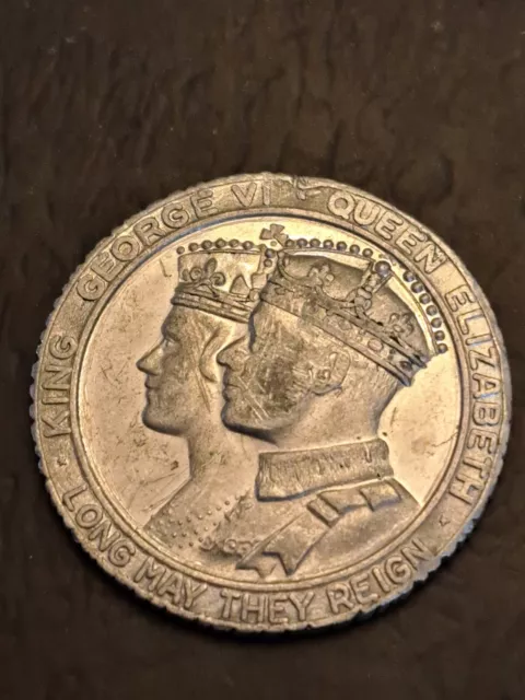 1939 Royal Visit Canada - King George VI & Queen Elizabeth Aluminum Token PB804