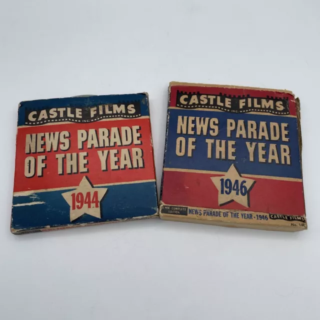 Castle Films News Parade of the Year 1944 & 1946 World War 2 Footage 8mm Vintage