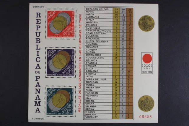 Panama, MiNr. Block 31 A, Tokio 1964, postfrisch / MNH - 631402