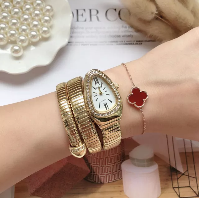 Cool Serpentine Retro Watches Luxury Women Snake Bracelet Watch Jewelry