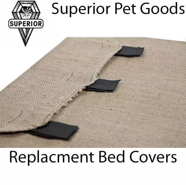 Superior Pet Goods Large Hessian Replacement Dog Bed Jute Cover for Raised Bed