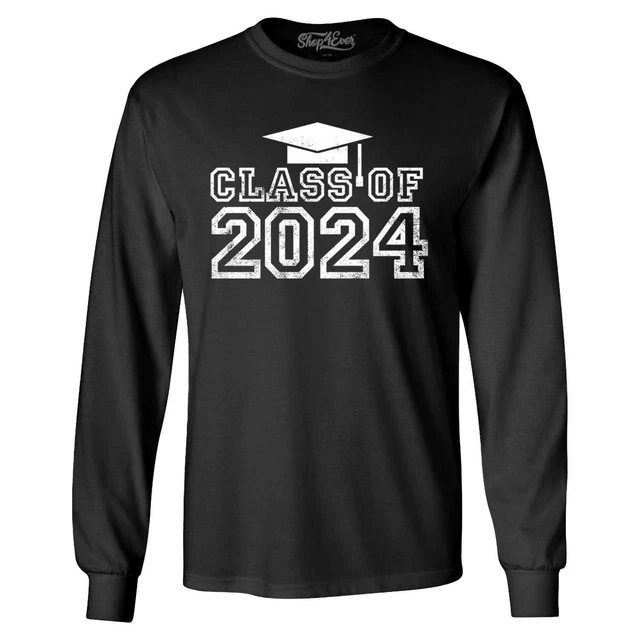 CLASS OF 2024 Graduation '24 Grad Long Sleeve Graduation Shirts 19.49
