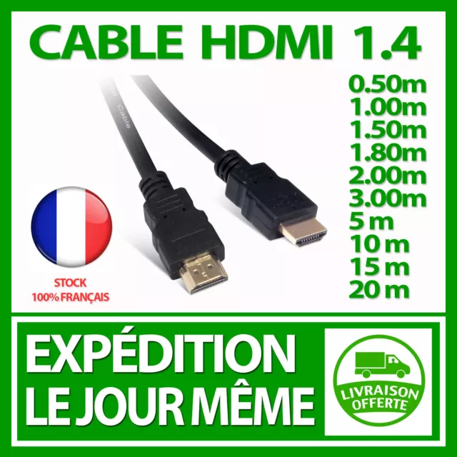 Hdmi Cable 1.4 Full Hd Tv Blu Ray Playstation Xbox 360 1080P 4K Gold High Speed