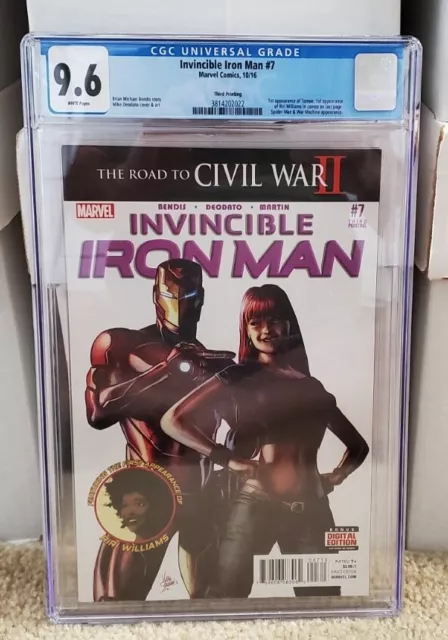 Invincible Iron Man #7 CGC 9.6 WP 1st Appearance of Riri Williams 3rd Print