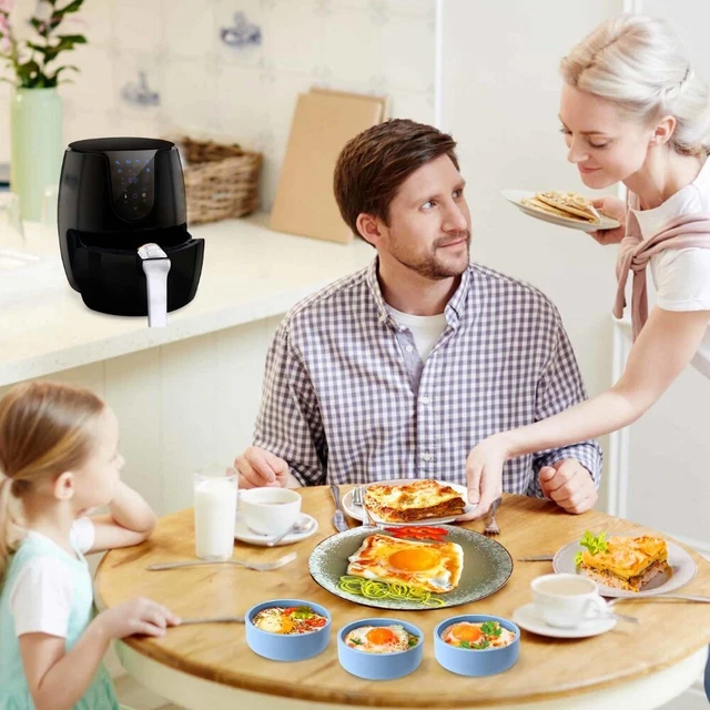 3 PCS Round Sous Vide Egg Bite Maker 4" Egg Bites Pan  Microwave