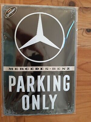 Retro Blechschild Vintage Nostalgie look 20x30cm "Mercedes Benz parking" neu 
