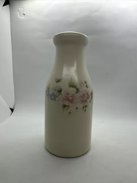 Pfaltzgraff Tea Rose Milk Bottle Carafe Vase 8"