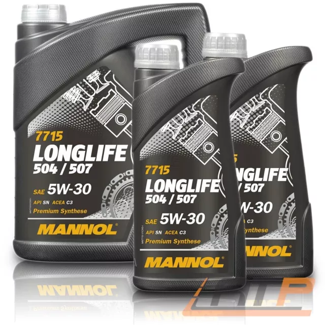 Mannol 7 L Liter Longlife 504/507 5W-30 Motoröl Vw 504 50700 Bmw Ll-04 Mb 229.51