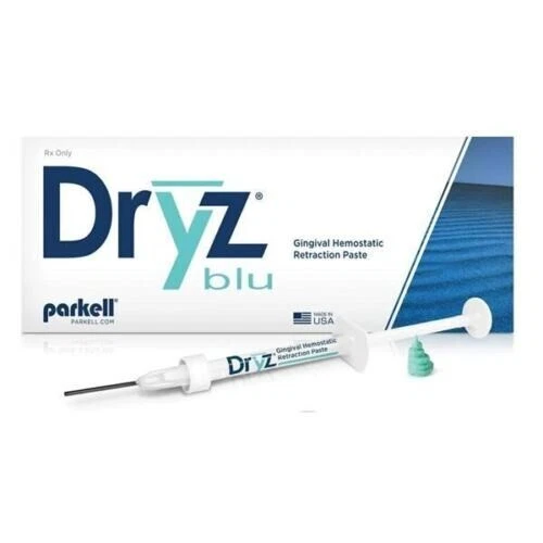 Parkell S190 Dryz Blu Gingival Retraction Dental Paste Syringes 7/Bx 0.5 mL