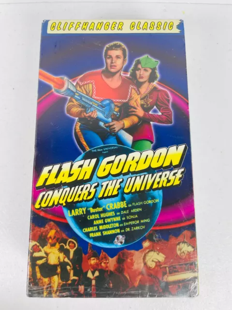 🔥Vintage • Flash Gordon • Buster Crabbe • Seal VHS Tape • Conquers The Universe
