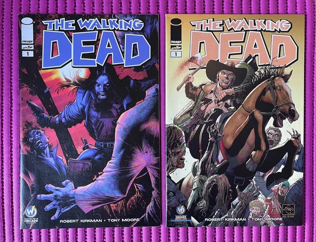 THE WALKING DEAD #1 Lot of 2 Wizard world of Chicago Comic Con, Image Comics