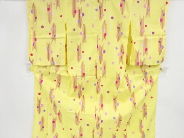 35963# Japanese Kimono / Yukata For Girls / Kobai / Arrow Feather