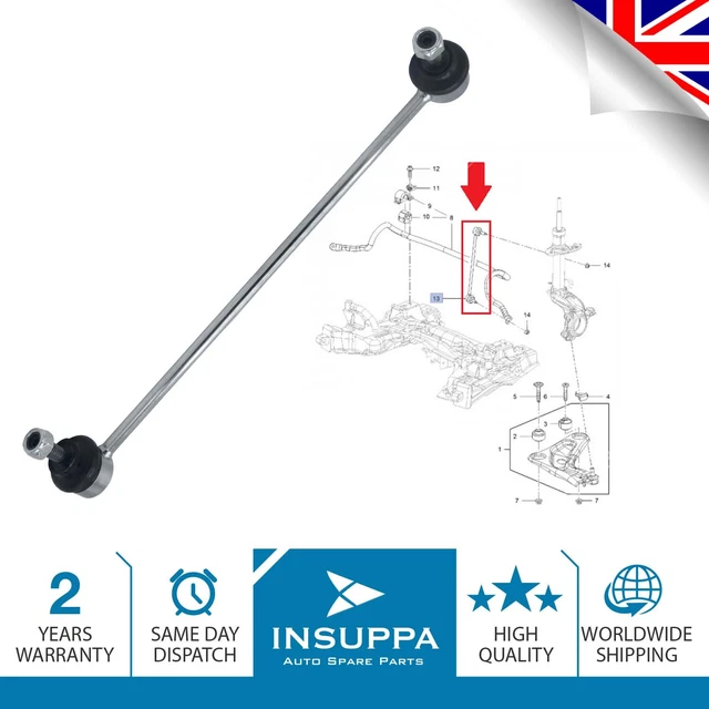 Stabilizer Anti Roll Bar Drop Link Front Left For Volvo V70 Citroen C3