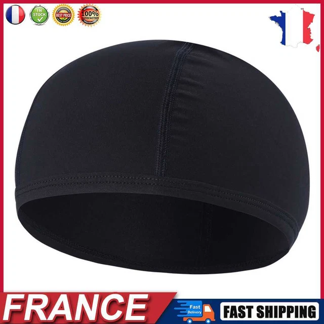 Quick Dry Helmet Liner Cap Anti-UV Motorcycle Windproof Riding Hats (Black) fr