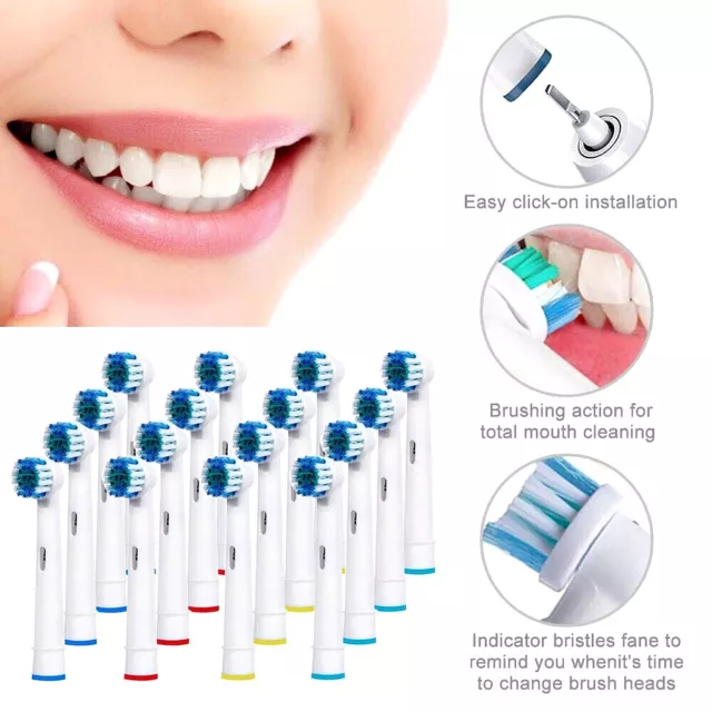 Cabezales de cepillo de dientes eléctricos compatibles con cabezal de cepillo de repuesto oral B Braun